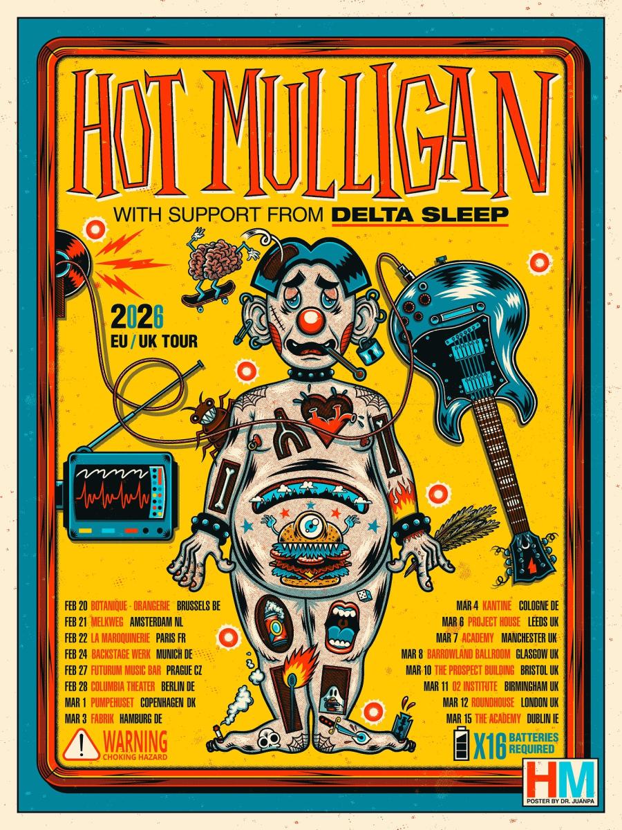 Hot Mulligan THE SOUND A BODY MAKES WHEN IT'S STILL TOUR Tour Poster 2026